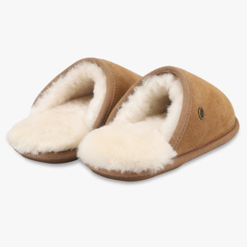 Ladies Shaftsbury Sheepskin Slippers Chestnut Extra Image 5